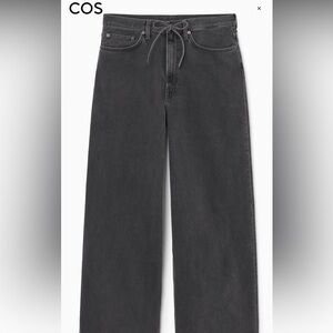 COS EXTRA WIDE-LEG DRAWSTRING DENIM PANTS